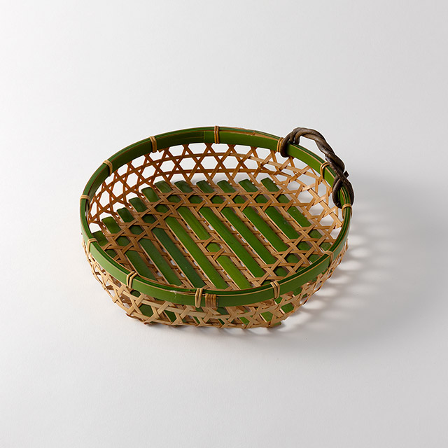 青竹　カゴ　円　片手20c