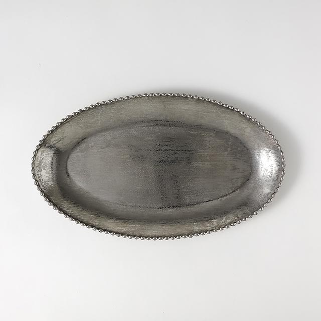 M.Aram メタル楕円プレート　小33×19