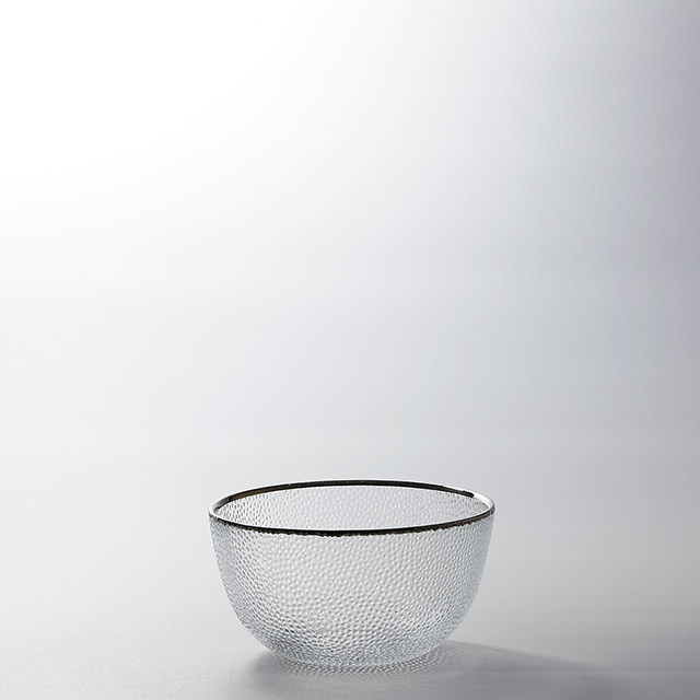 VVV ガラス 中ボール ドット縁銀15cm