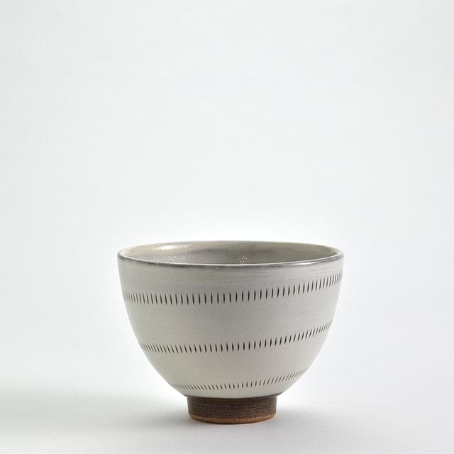 グレー地　小鉢　キザミ　10cm