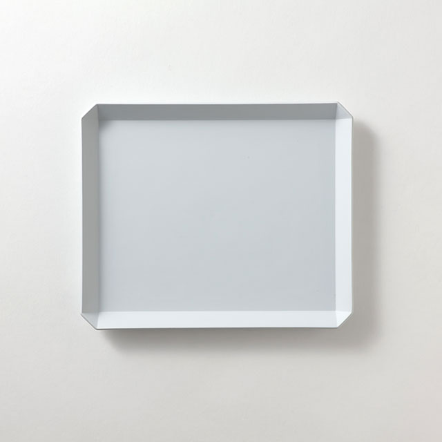 柳原照弘 長角皿 20×16.5ライトグレー