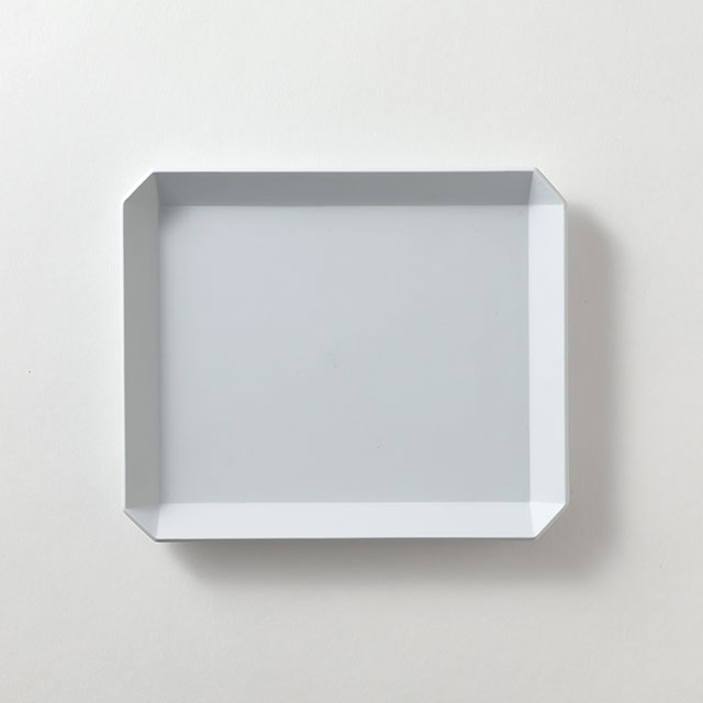 柳原照弘 長角皿 16.5×14ライトグレー