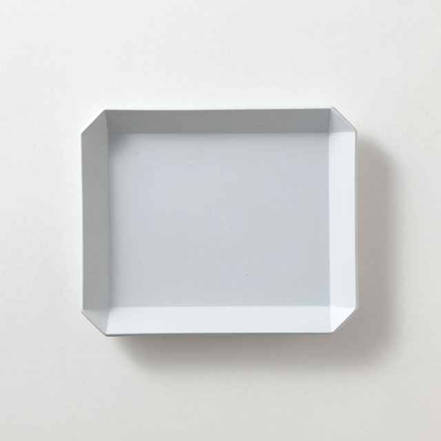 柳原照弘 長角皿 13×10.5ライトグレー