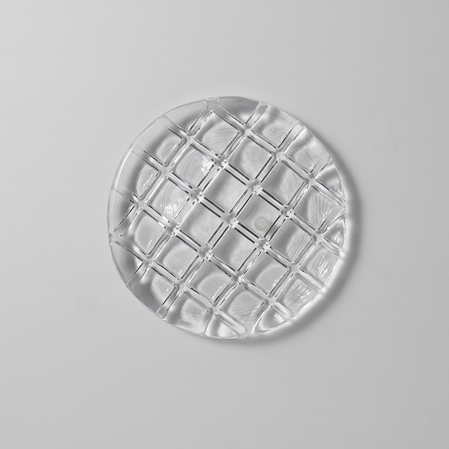 ガラス丸皿 sugaダミュ 14.5