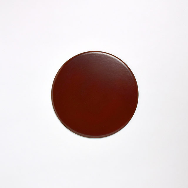 漆　敷板盆　黒／朱　丸30cm