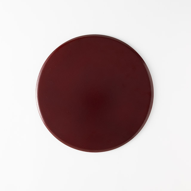 漆 敷板盆 黒/朱 丸30cm