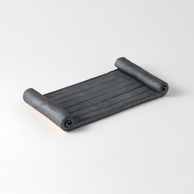 ta.ta グレー皿両サイド 23×12