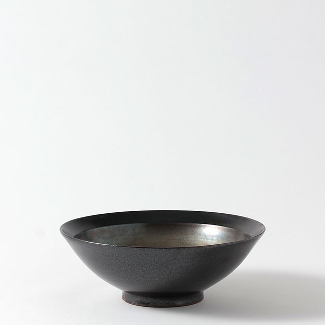 手島英則 銀彩深鉢21cm