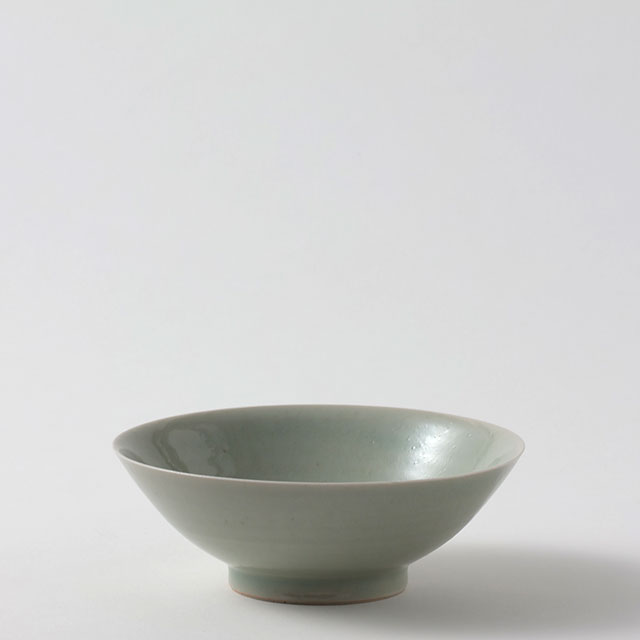 手島英則 灰釉小鉢 グリーン