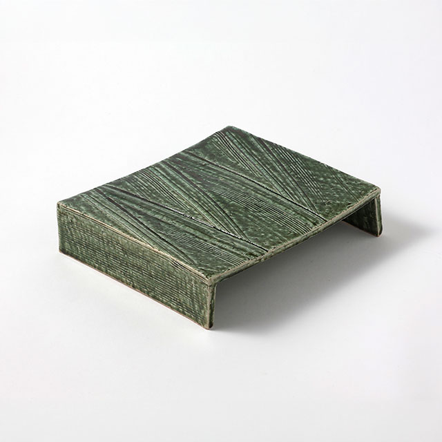 和)織部 平プレート 直角脚 23×20.5