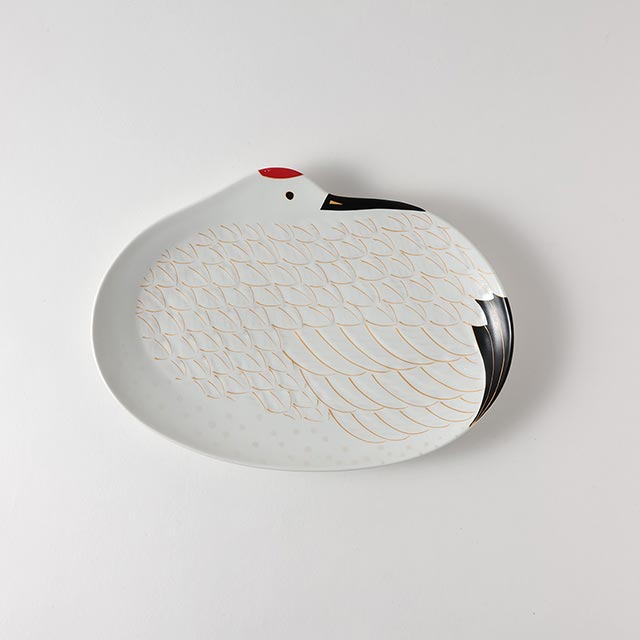 祝)錦ツル様 大 手描き 有田焼