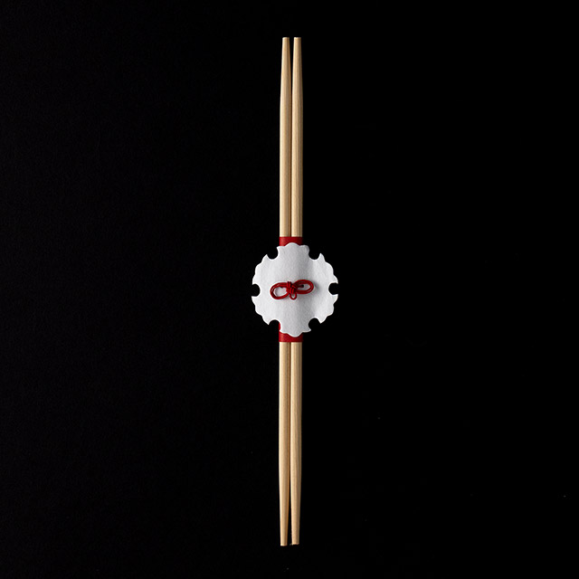 祝箸　雪華（赤）和紙