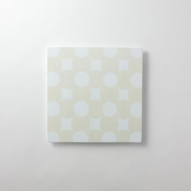 天草大雲 ベージュ23.5cm スクエア皿