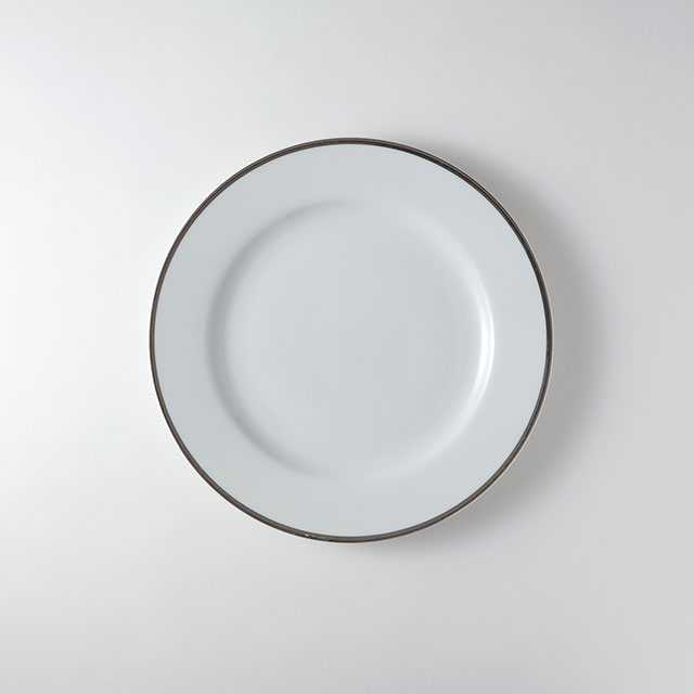 conran　丸プレート　渕銀ライン　31c