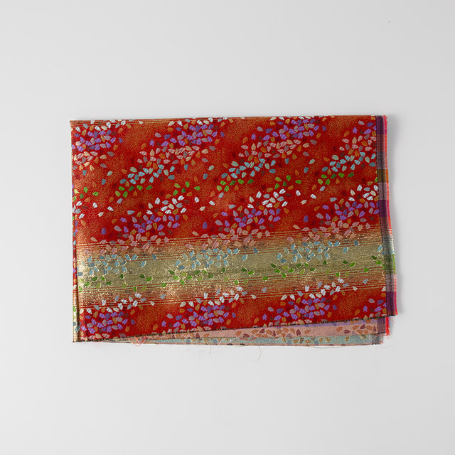 和）帯地布きれ　レインボー　72／50