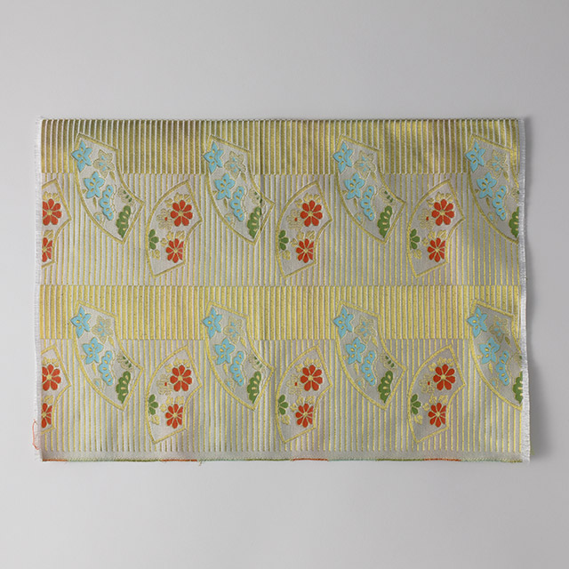 帯地　布切れ金／扇　71×51