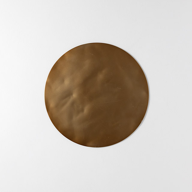 サイネージ 丸プレート 金 19cm