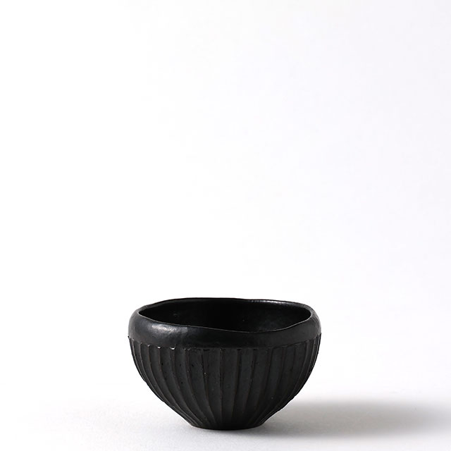 和)長谷製陶 黒小鉢 丸 6.5cm