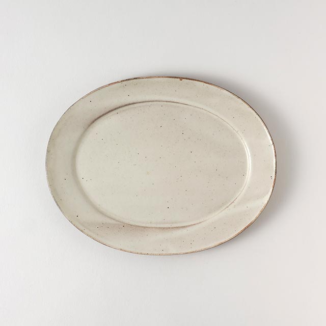 煌陶窯 Be 楕円皿 20.5×16