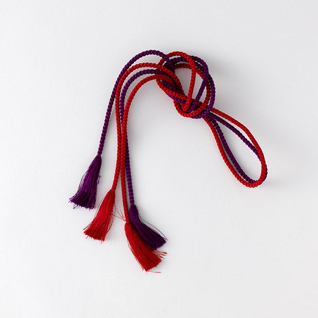 組紐　中細　赤紫2本set