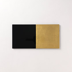 漆長角シート　黒／金箔