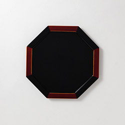 漆八角盆　白檀（小）24.3