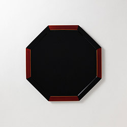 漆八角盆　白檀（中）30