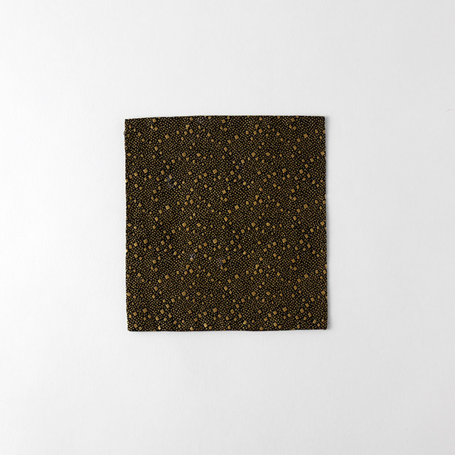 和)ミニ帯地マット 金・黒 ドット