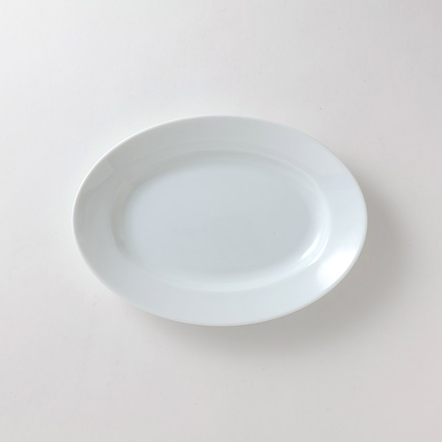 プリート白 26cm 楕円プレート