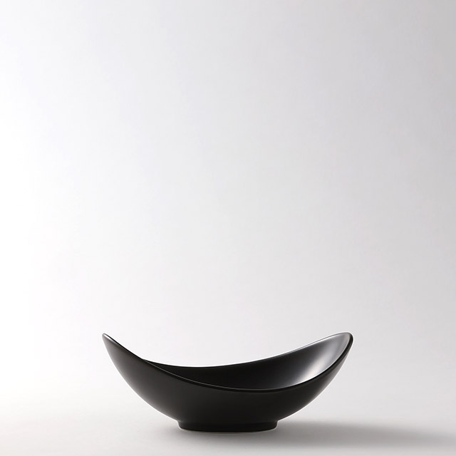 トルドル　楕円深ボール　黒マット20cm