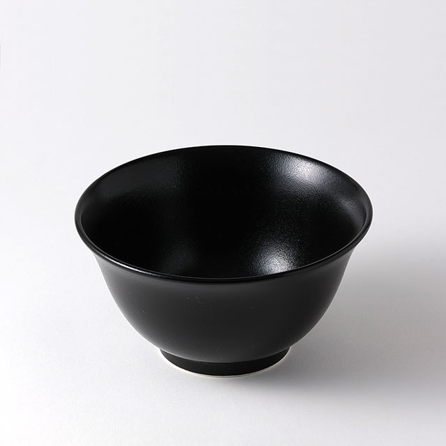 深口丼　黒釉