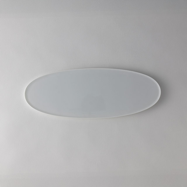 楕円　白プレート　Keyuca 35×13