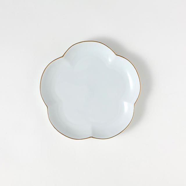 花型皿　白　14c　koS(S)