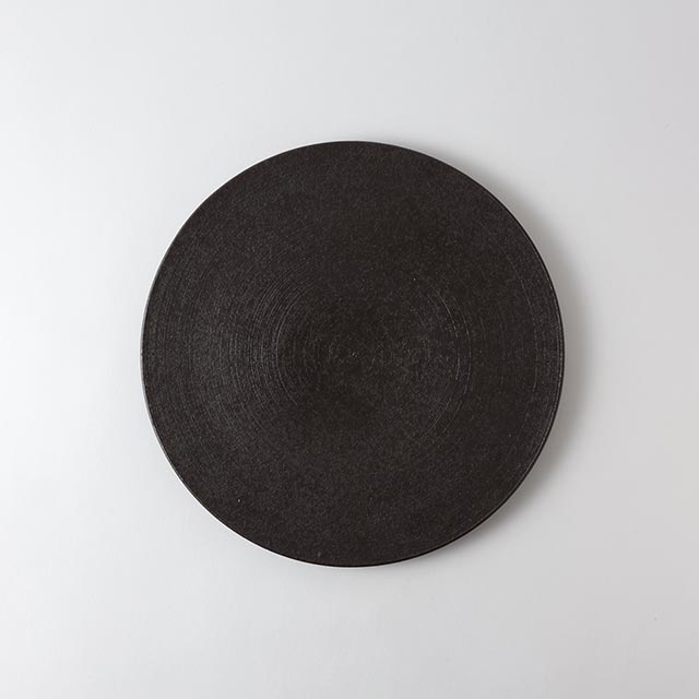 岐阜土岐 焼き締 丸皿25cm