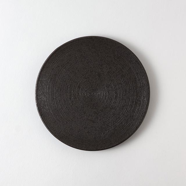 岐阜土岐 焼き締 丸皿15.3cm