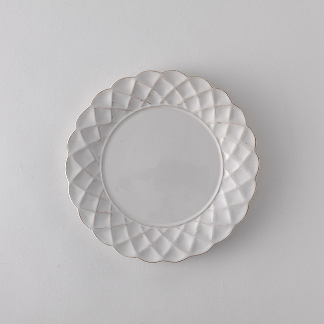 キルティングフレンチ　デザート皿　20cm