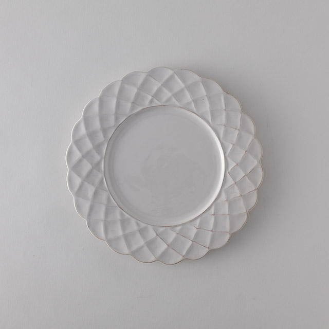 キルティングフレンチ ディナー皿 25cm