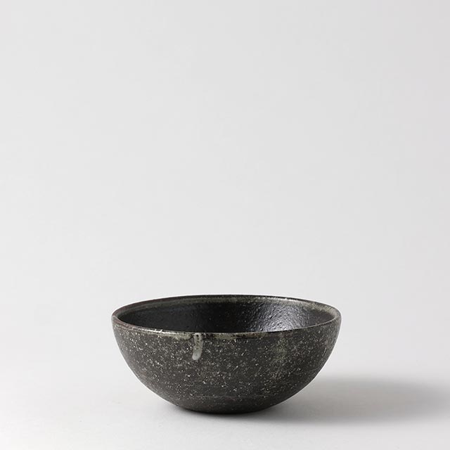 信楽焼　小鉢　灰柚　グレー13cm丸