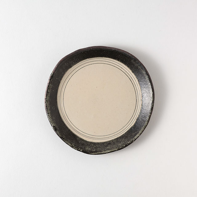 信楽焼 取り皿 粉引 グレー