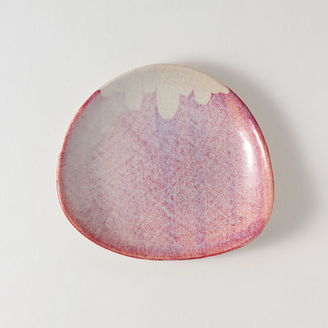 赤富士 銘々皿 ピンク
