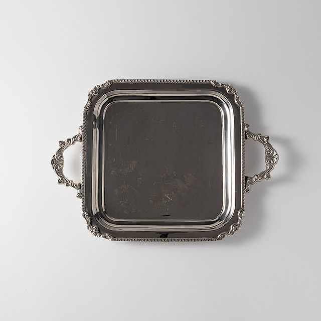 シルバートレー（手付）正方形 26×26