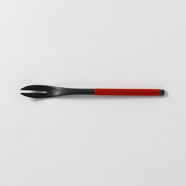 布着せ フォーク 持ち手赤