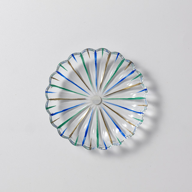 京絵付色絵　十草菊花　10cm丸皿(ｸﾗｼｯｸ50%｜旧825円)