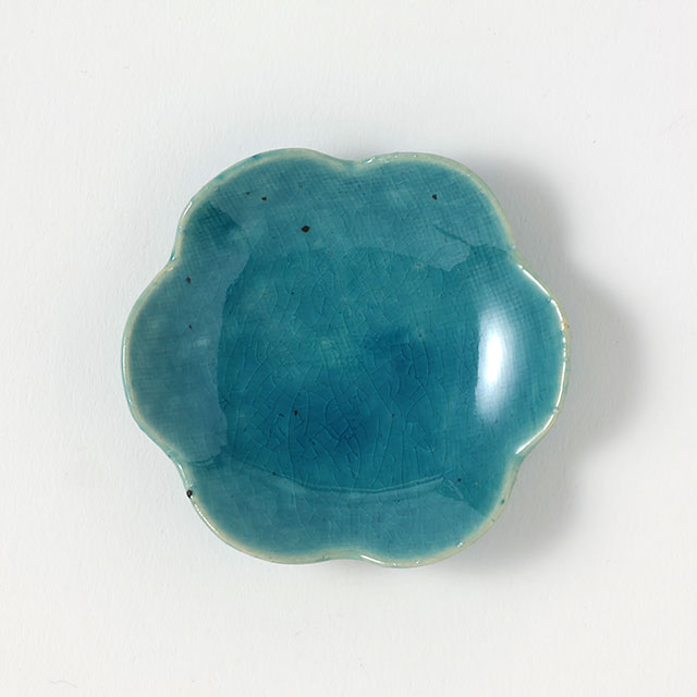 Madu ブルー花型 豆皿