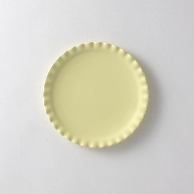 ZUPANIC 黄色フリルプレート 18cm丸
