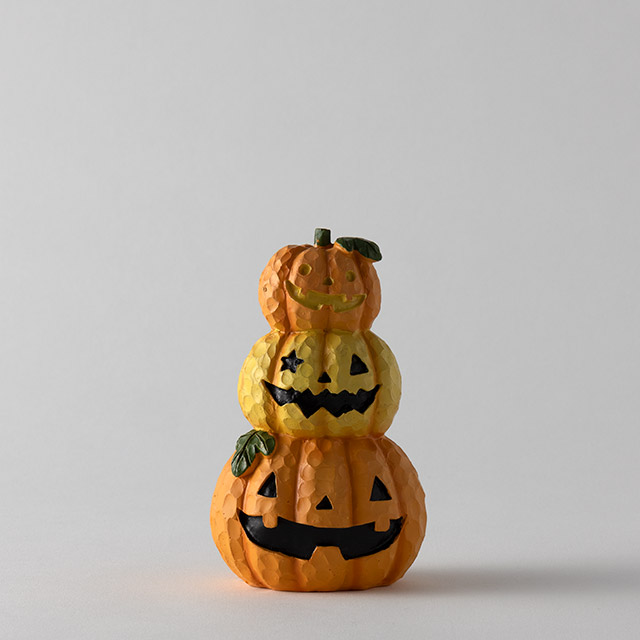 ハロウィンオーナメント 三段かぼちゃ 中
