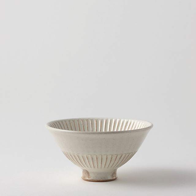 煌陶窯 星野晃一 茶碗 白