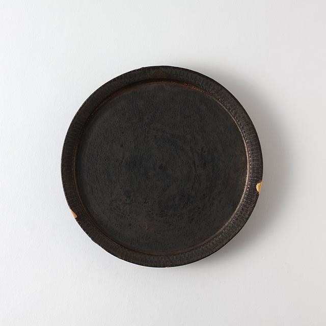 Toki　黒　丸プレート　15.5cm