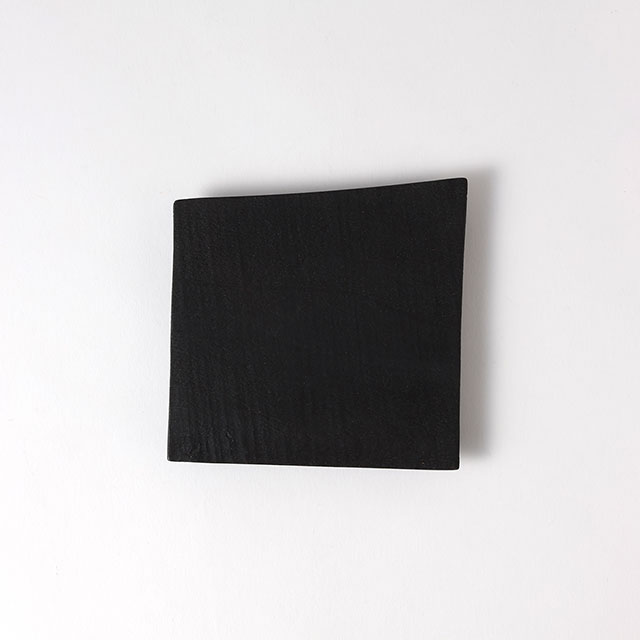 今池七重　黒変形皿　プレーン