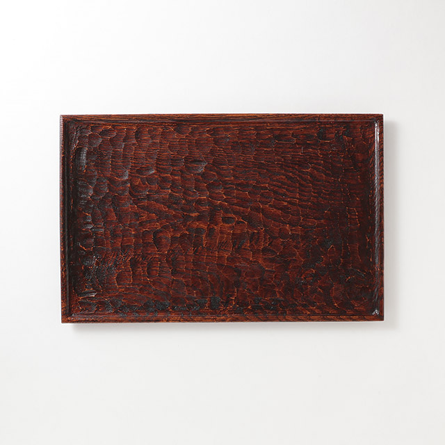 今池七重　桜木に漆トレー　40×26